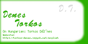 denes torkos business card